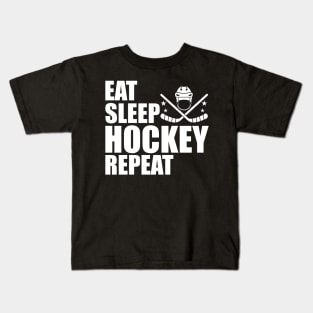 Hockey - Eat Sleep Hockey Repeat Kids T-Shirt